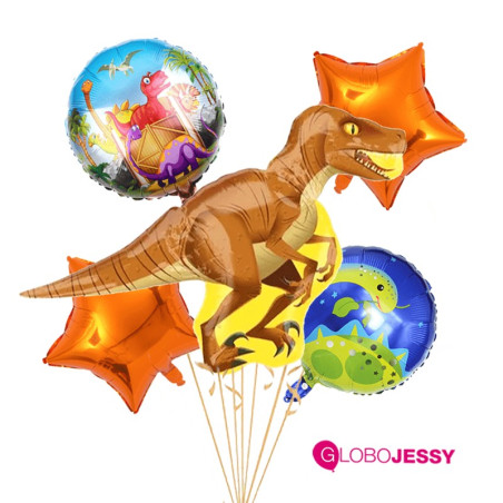 Globos Dinosaurius kit x 5 globos