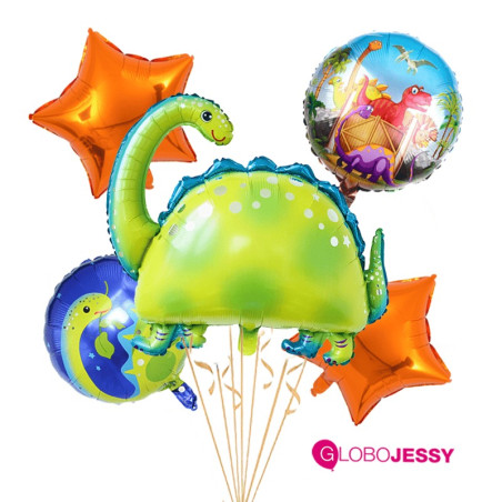 Globos Dinosaurius kit x 5 globos