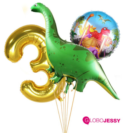 Globos Dinosaurius kit x 3 globos