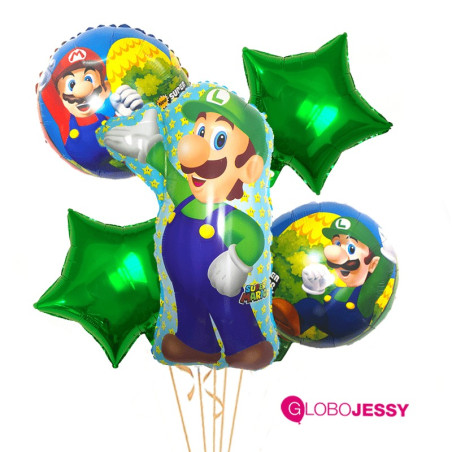 Kit de globos Luigi de Mario Bros