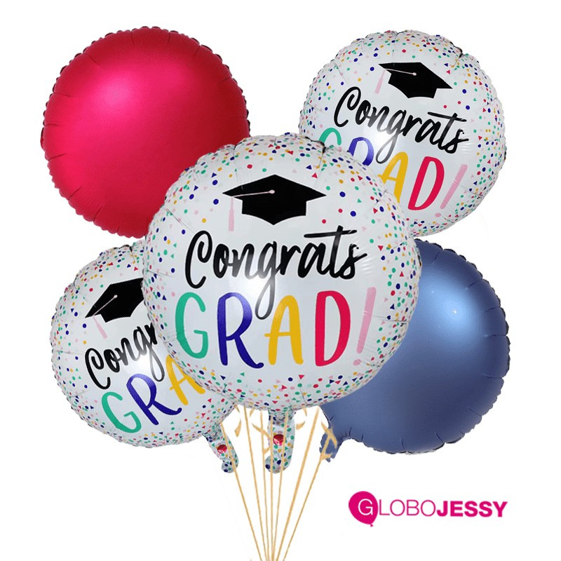 Kit x 5 Globos Graduación Kit x 5 Globos Graduación