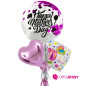 Kit de 3 Globos Mamá CON GAS HELIO