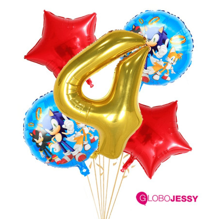 Kit de 5 globos Sonic
