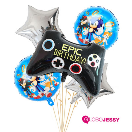 Kit de 5 globos Sonic