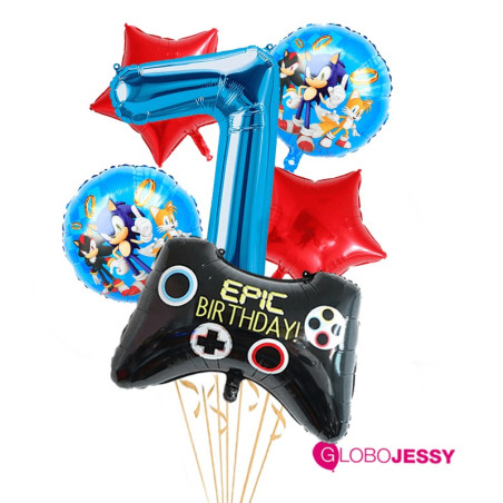 Kit de 6 globos Sonic
